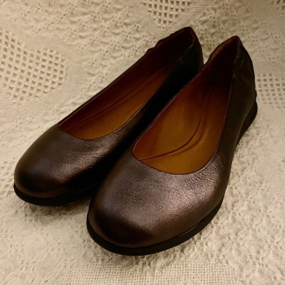 Samuel Hubbard Freedom Dance Pewter Leather Shoe Size 11